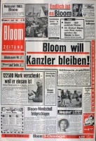 "Bloomzeitung" auf Basis der reproduzierten BILD-Ausgabe vom 08.04.1963 (links)